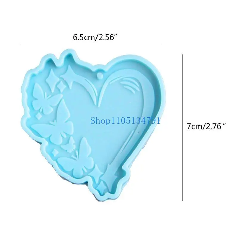 قالب مفتاح 98 كيلومتر للاختراق من راتنج شكل قلب لنمط الفراشة سليكون الايبوكسي الايبوكسي