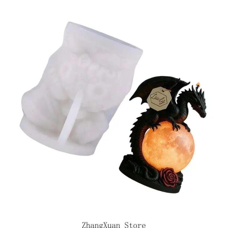 Fantasy-Tier-Relief-Gussform für die Herstellung von Kerzen-Seifen-Projekten, Harzguss-Gipsornamenten und Halloween-Dekoration – Detail 10