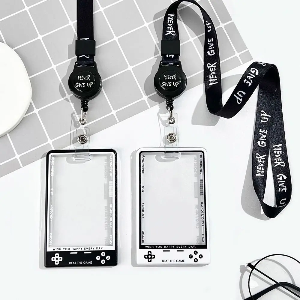 1Pc Kpop Card Holder Display Transparent Student Card Protector Korean Fashion Photocard Holder with String Student Supplies