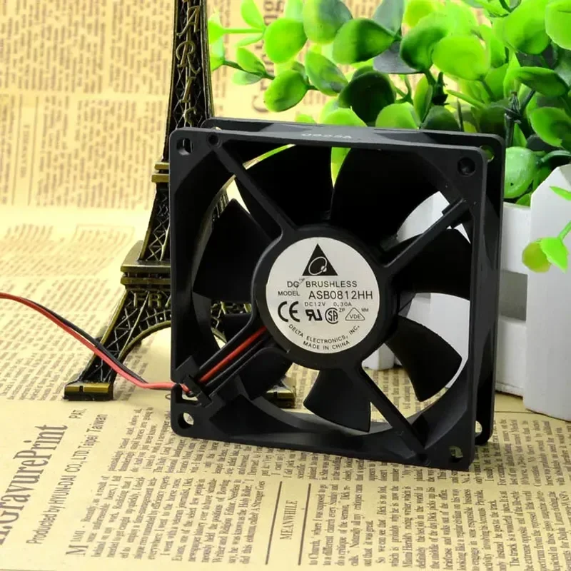 XINYI Ultra-Quiet Chassis Cooling Fan for Delta ASB0812HH 8025 8 cm 12 V 0.30 A High-Quality Genuine Replacement