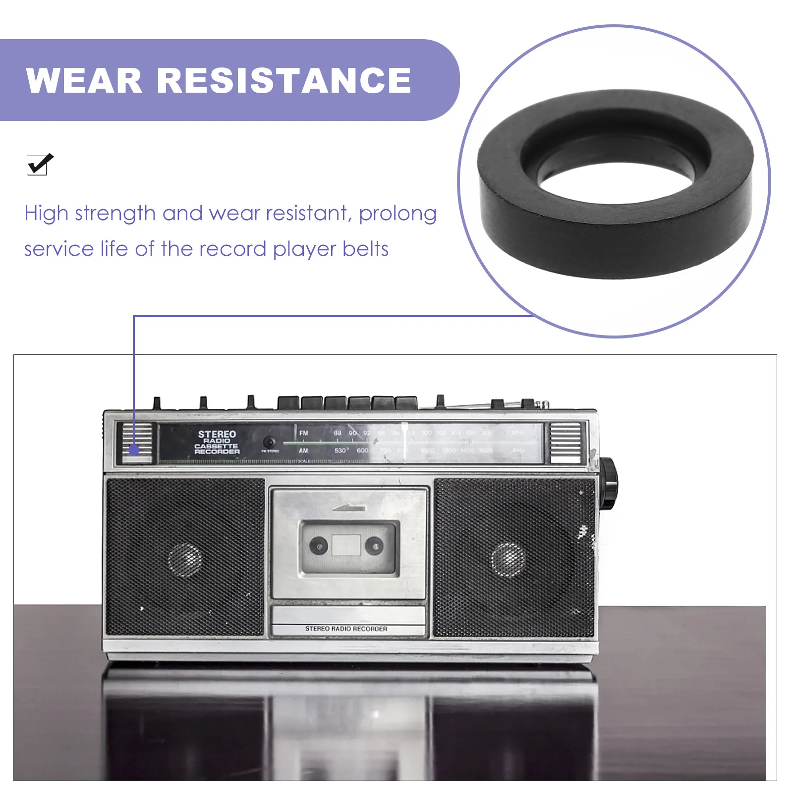 

Idler Pulley Belt 13.2mm High Performance Drive Belt Recorder Portable Cd Player Pulley Wheel Supply Repeater Supply