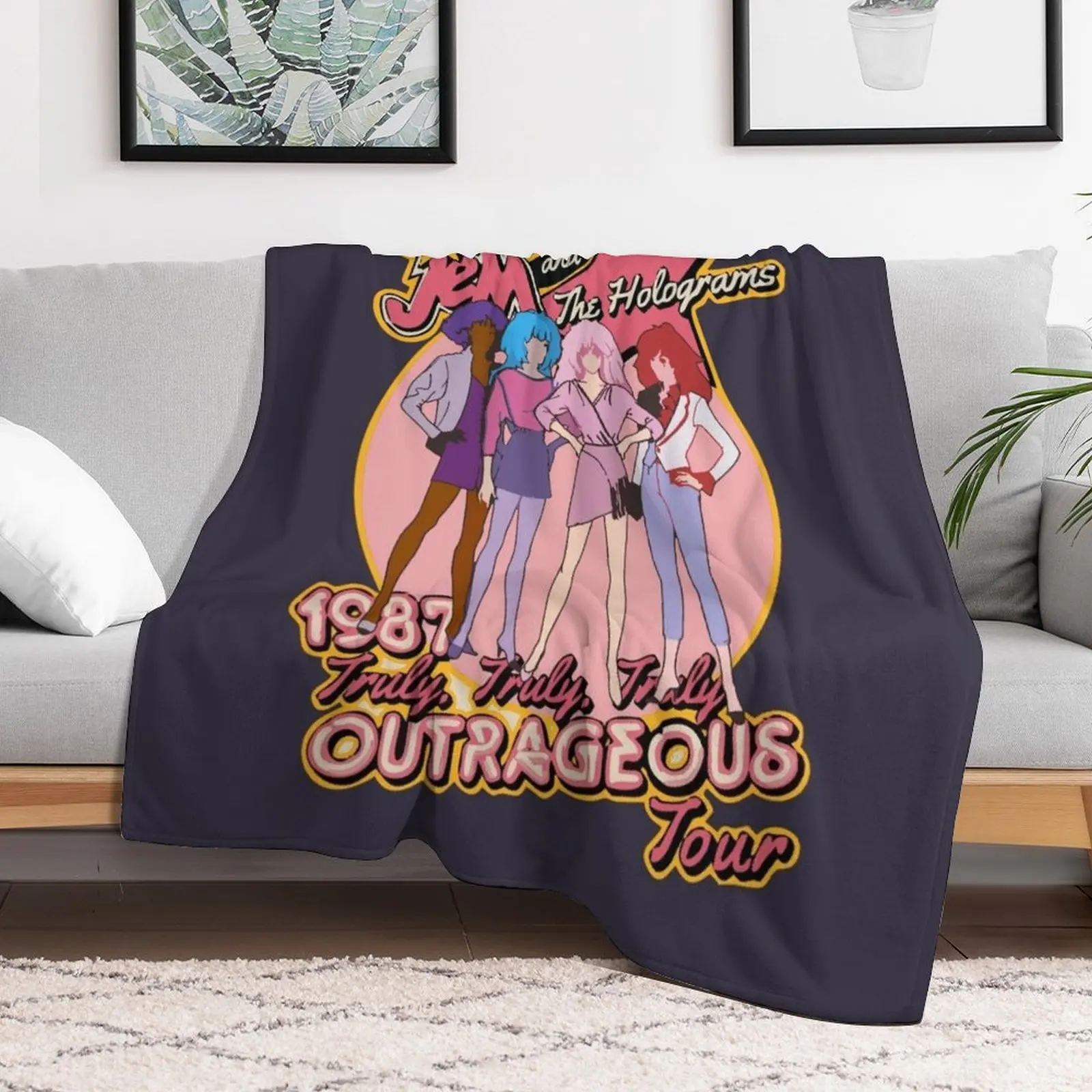 Reveal The Secret Jem And The Holograms Gifts For Music Fan Throw Blanket Decorative Sofas Soft Plush Plaid Blankets