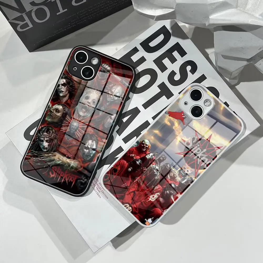 

S-Slipknot Popular Band Phone Case Tempered Glass For IPhone 16 15 Pro Max 14 13 12 Mini Plus Samsung S24 S23 Ultra phone case