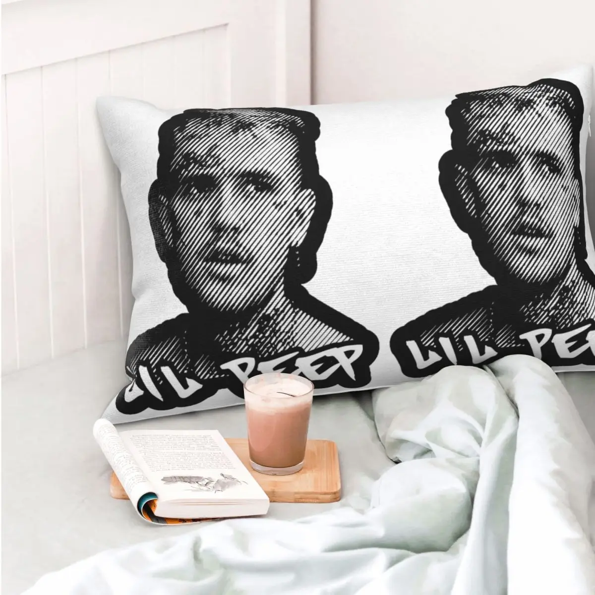 Logo Lil Peep Rectangle Pillowcase Cushion Cover Decor Bedroom Bed Home Comfort Throw Pillow