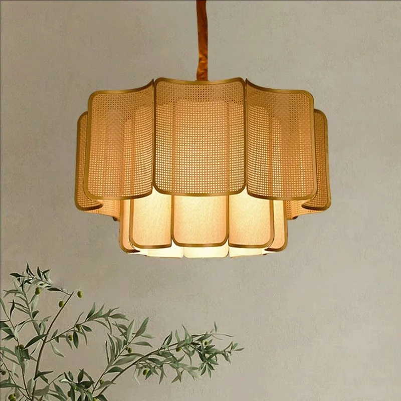 Zen Tea Room Wabi Sabi Style Pendant lamp with Spotlight Internet Celebrity Homestay Japanese Restaurant Private Room Lighting