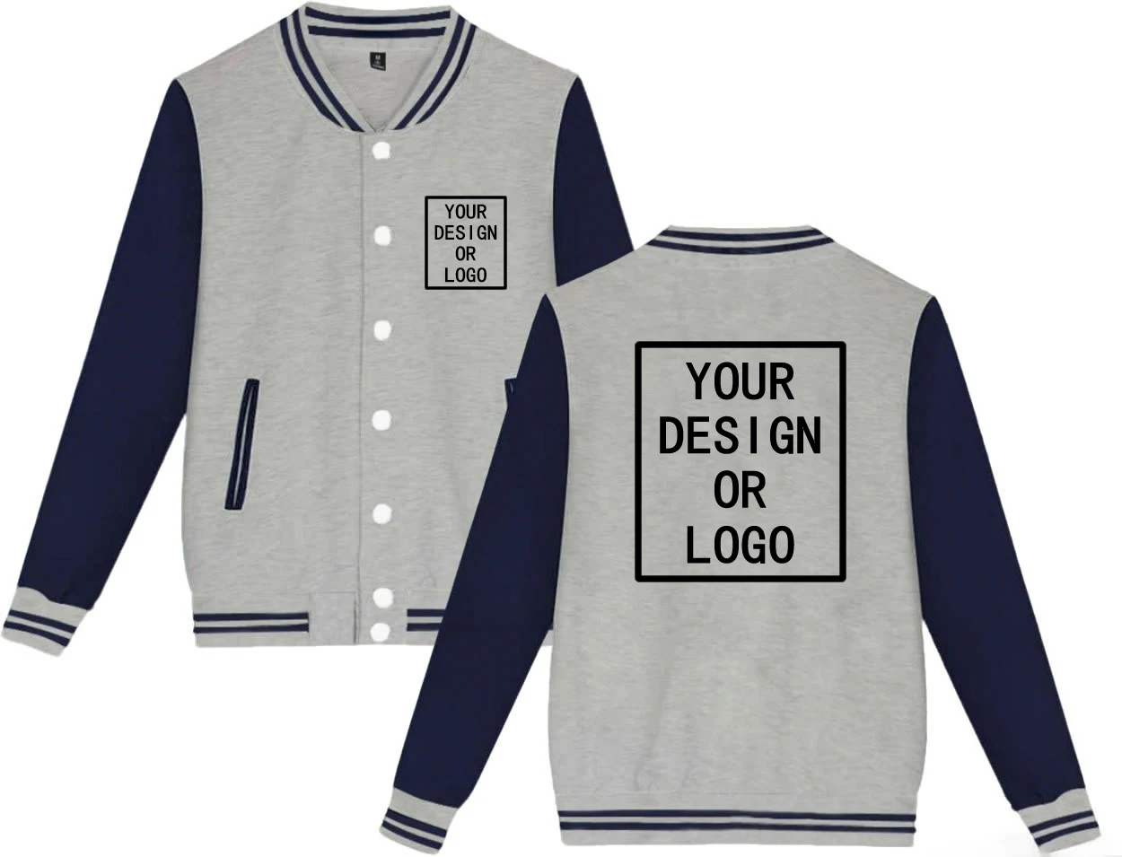 Custom Your Brand LOGO Women Men Kid Casual Baseball Jersey Solid Color Jacket Streetwear Personality Custom Coat Family Look - view 4