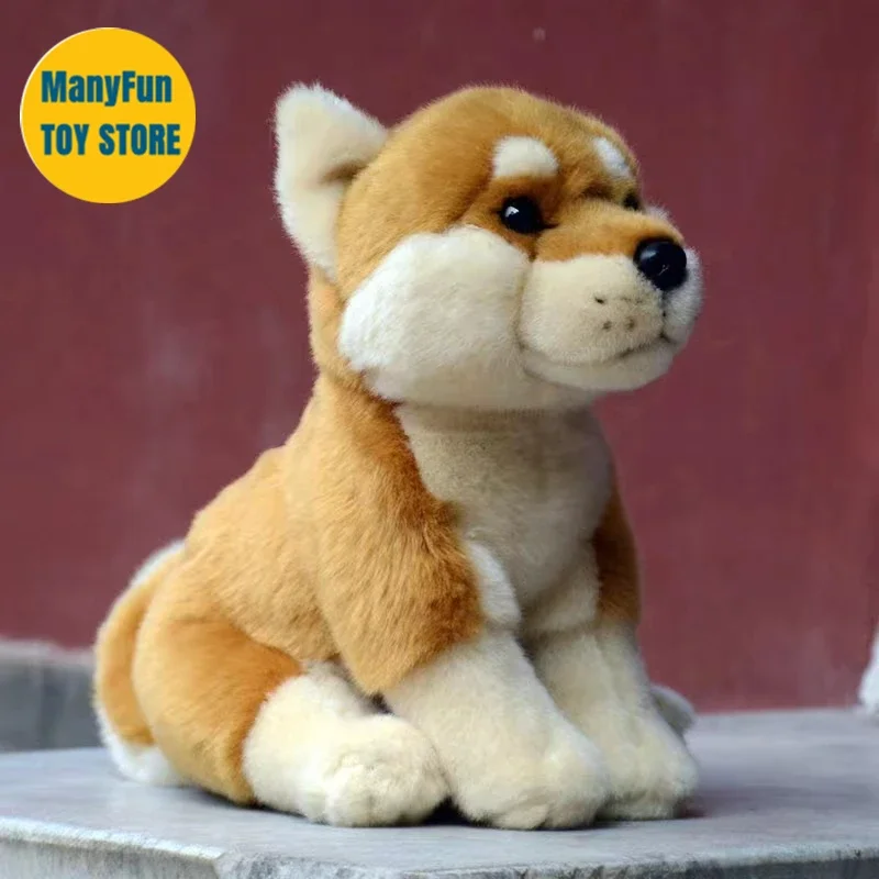 

Lifelike Shiba Inu Plush Toy - Realistic Japanese Akita Dog Stuffed Animal, Soft Dogs Doll for Kids & Dog Lovers