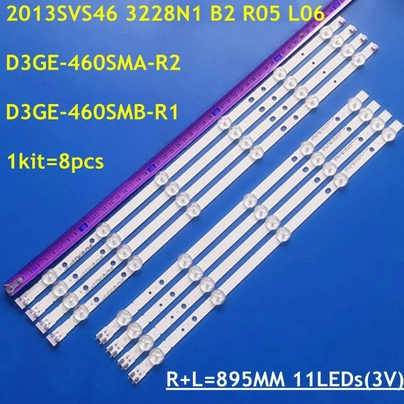 

10set LED Backlight Strip for D3GE-460SMA-R1 D3GE-460SMB-R12013SVS46_3228N1_B2_L06_REV1.0 UN46FH5003 UNFH5205 UN46H6203