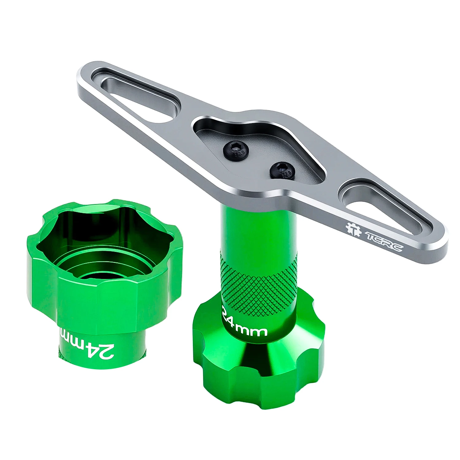 

TCRC 24mm Wheel Hex Nut Socket Sleeve Wrench RC Spanner Repair Tool with Lightning bolt-shaped Design For 1/5 scale RC Car