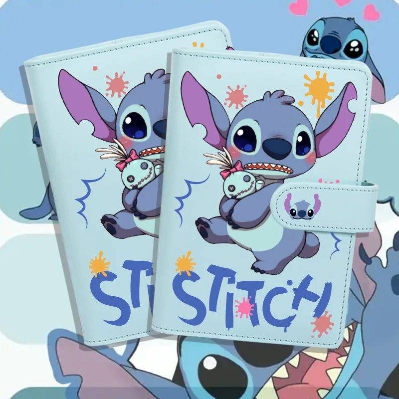 Disney-Cuaderno de dibujos animados Lilo & Stitch Pu, libro de composición, suministros de tableta de dibujos animados, papelería escolar, regalos