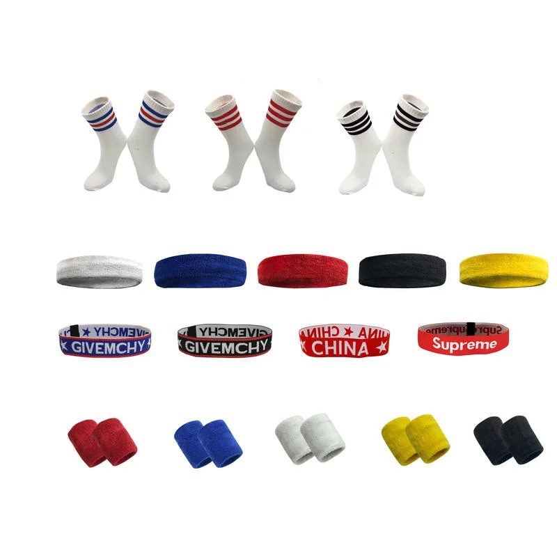 Boys and Girls Basketball Socks Head and Wrist Band Set Kids Sports Gifts Collection Children Training Sportswear Equipment Kits