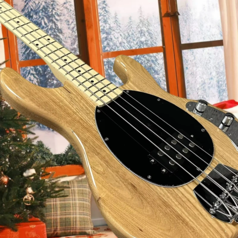 هدية عيد الميلاد الساخن الغيتار الكهربائي الخشب باس STS شخصية التخصيص خشب الدردار الرقبة القيقب الرقبة الصوت شفافة في الأوراق المالية