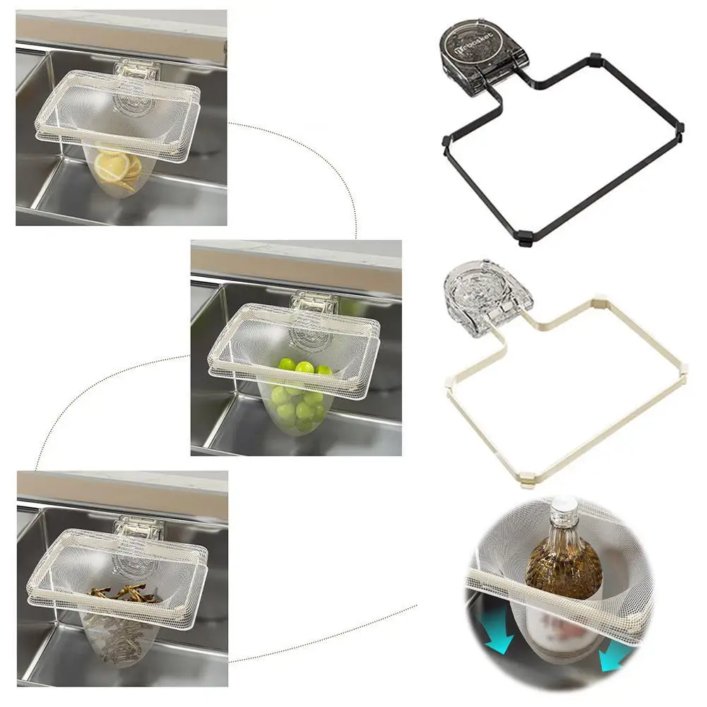 Suction Cup Kitchen Sink Filter With 50pcs Filter Net Basket Food Drain Basket Multi-function Vegetable Drainer Kitchen Hol R5N9