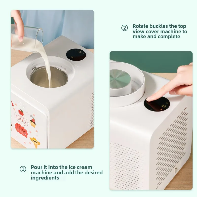 المحمولة آلة صنع الزبادي الآيس كريم الحليب المجمد الفاكهة المخروطية آلة للاستخدام المنزلي electrodomesticos الفقرة la cocina صانع 요ğrt mez이kers #4