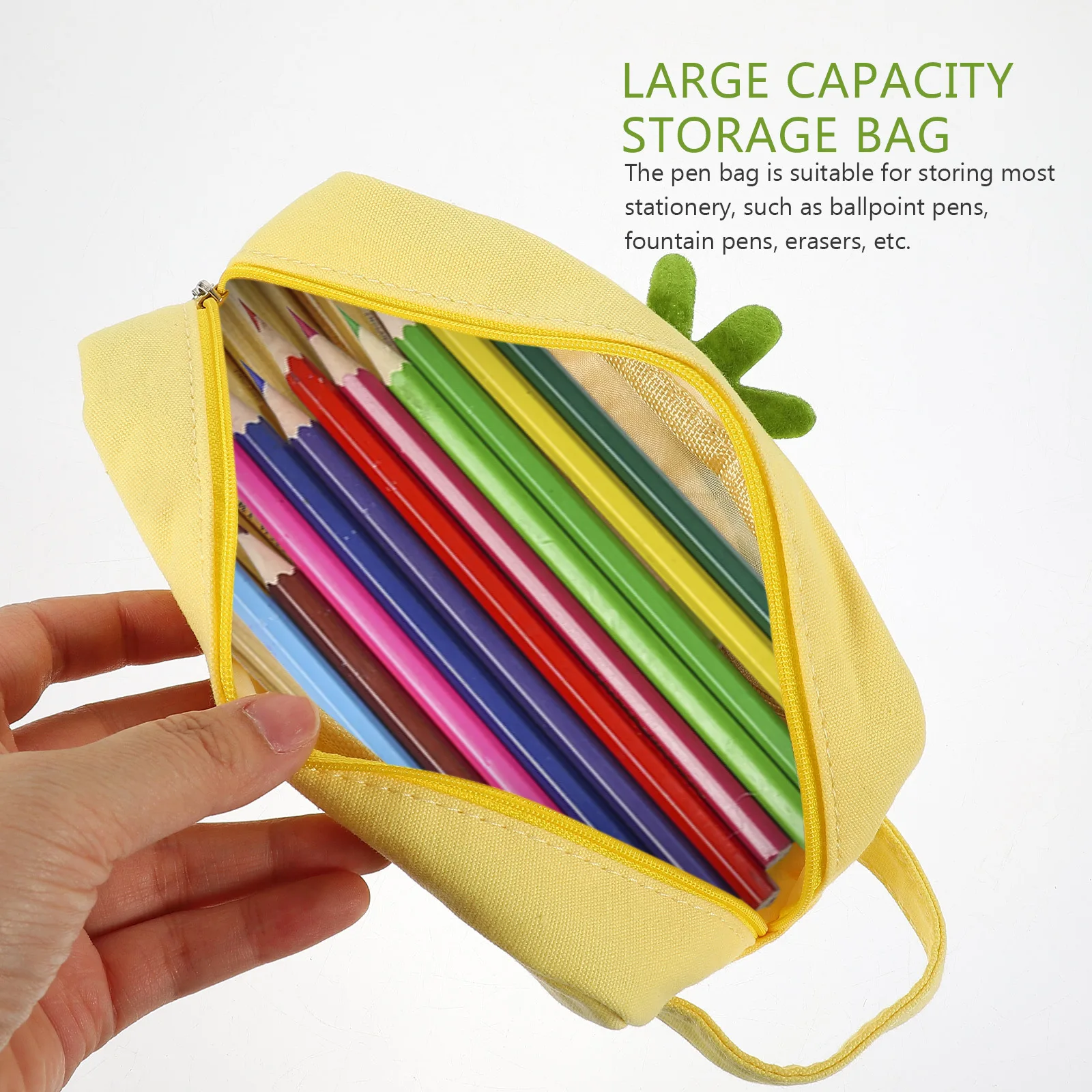 

Lovely Cartoon Pencil Case Zipper Storage Pouch Washable School Stationery Organizer Pencil Case for