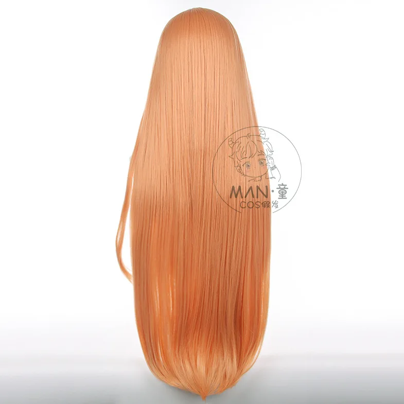 Peruka do cosplay Chainsaw Man Power, mocna, anime, długie włosy, kremowo-pomarańczowa, prezent na Halloween