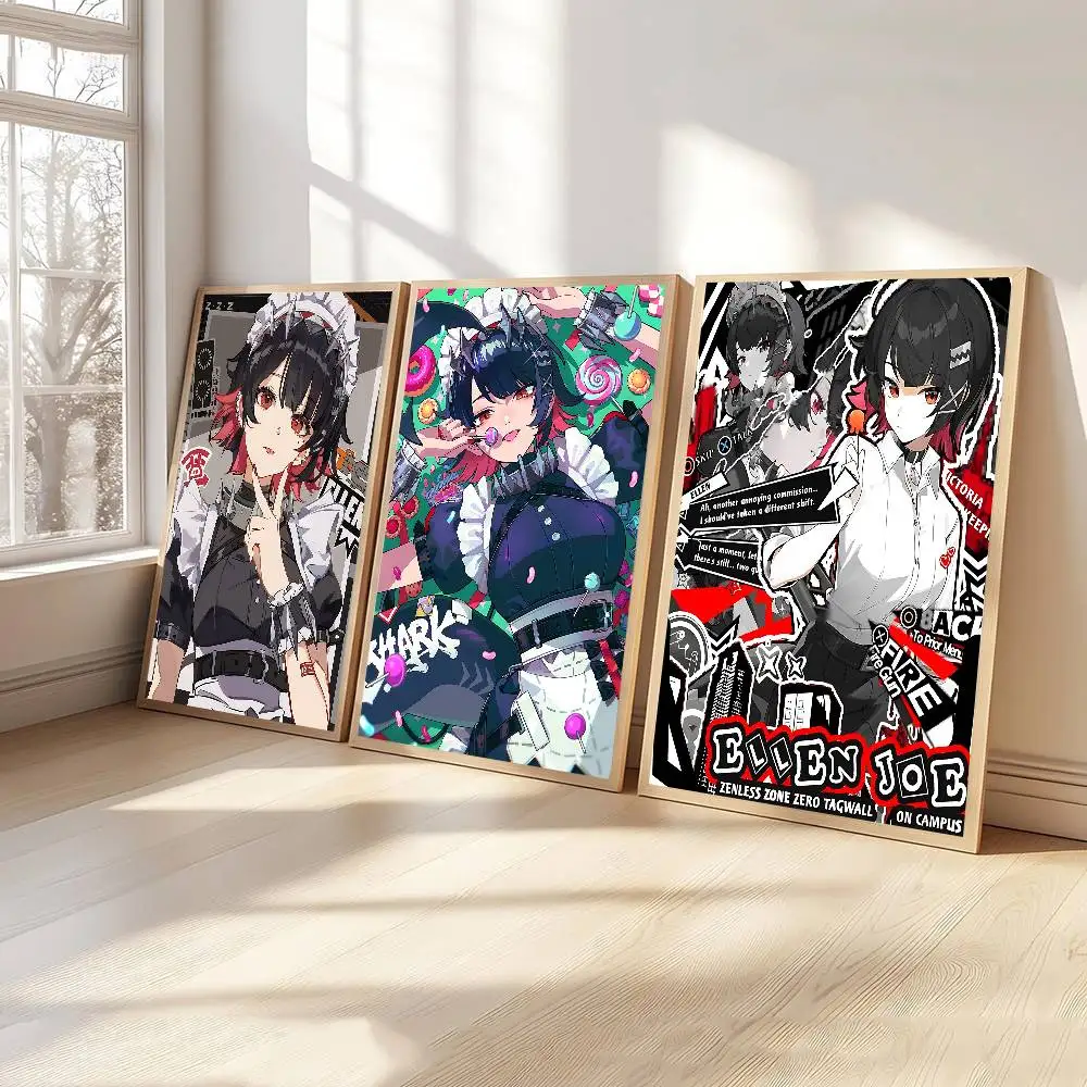 ZZZ إلين جو لعبة Whitepaper ملصق ريترو كرافت ورقة ملصق DIY غرفة بار مقهى خمر اللوحة الزخرفية