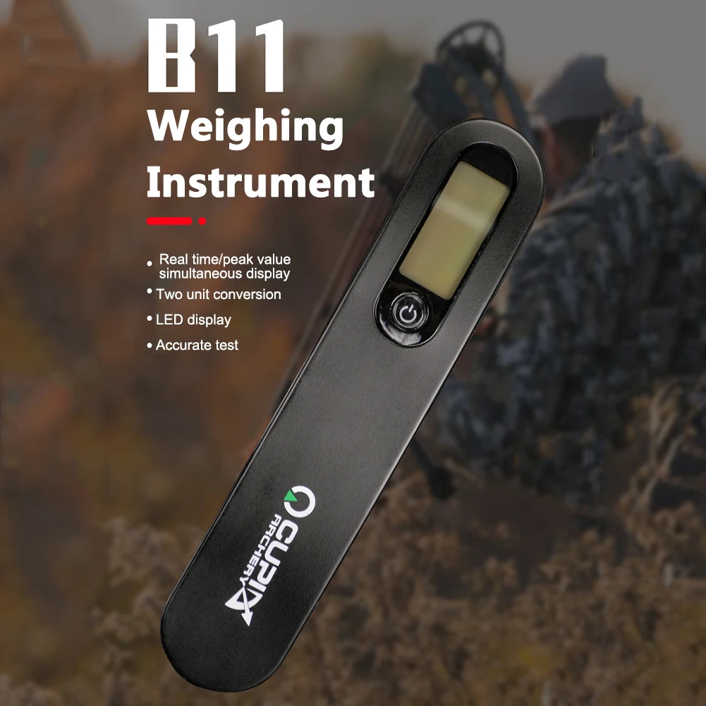 Báscula de arco de 110 libras, herramienta de pesaje de tensión de arco recurvo compuesto, pantalla LED, instrumento de medición, herramienta de prueba, accesorios de tiro con arco