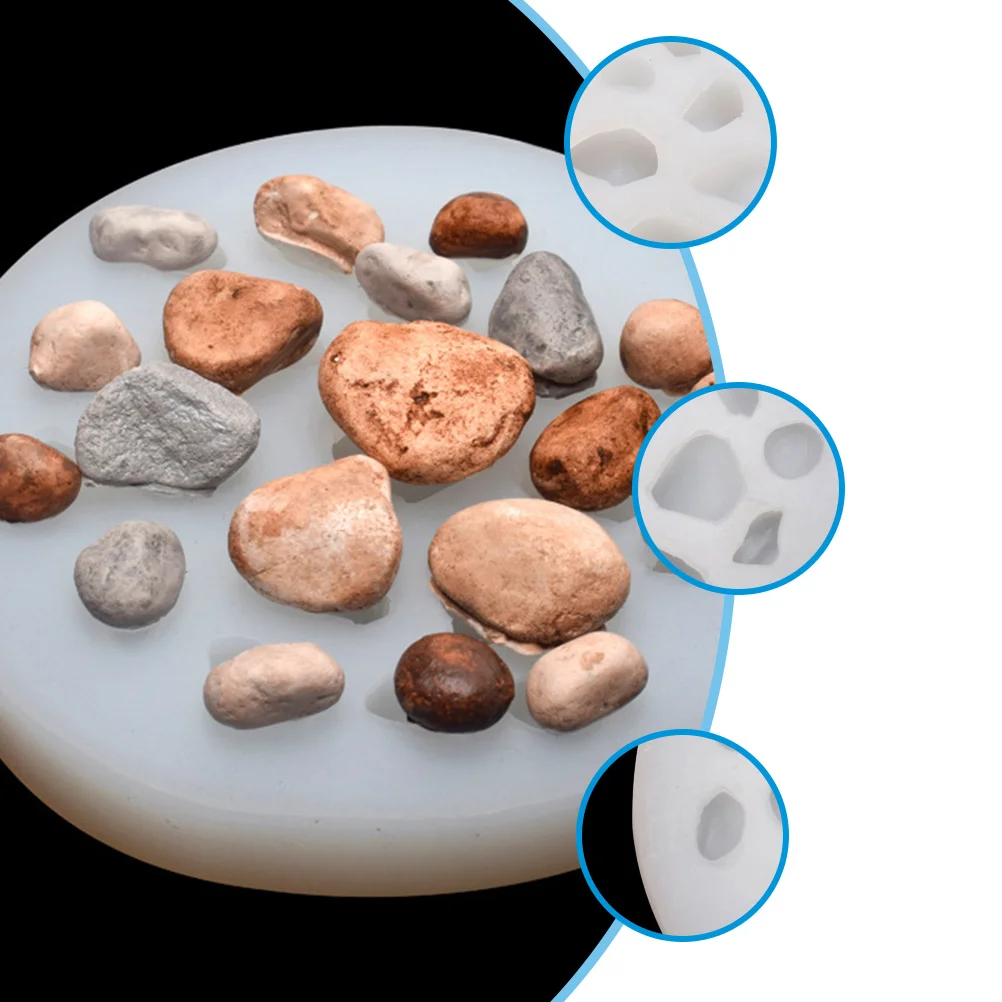 

Silicone Mould for DIY Pebble Mold Resin Cobblestone Pendant Small Rocks Nonstick Jewelry Accessories