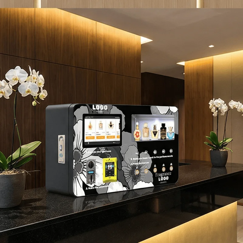 Perfume Vending Machine, Automatic Fragrance Vending Unit for Wedding Venue Perfume Sample Sale and Guest Experience Service
