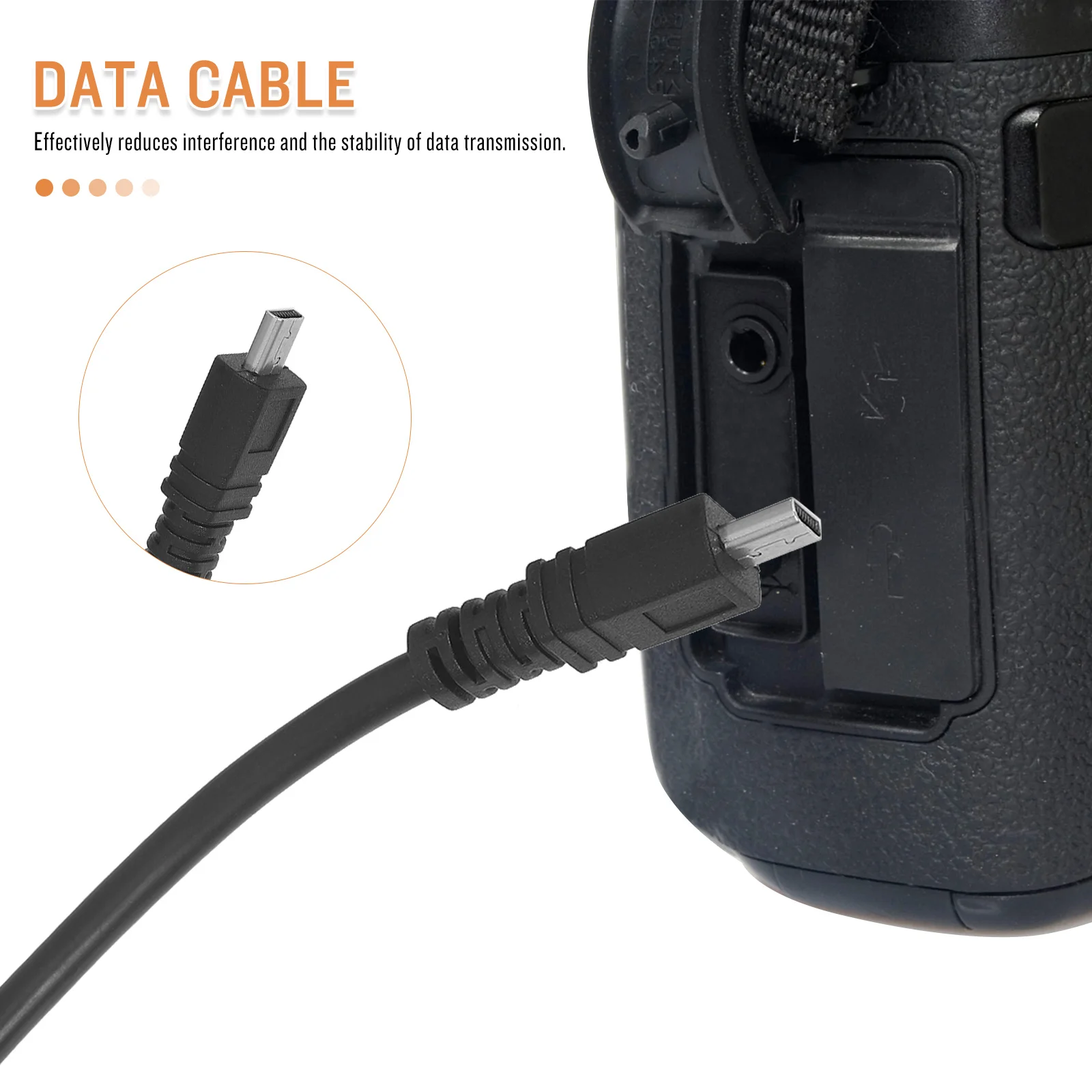 

2Pcs Data Cable Mini USB Camera Cable Extension for Navigation Systems Stable Transmission Mini USB Adapter