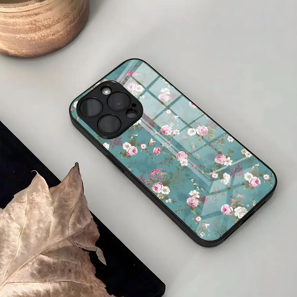 

Flower Ted Design-Bakers Phone Case Glass For IPhone 16 15 14 Pro Max 13 12 Mini 11 X XS XR 8 Plus For Samsung S24 23 Stain Res