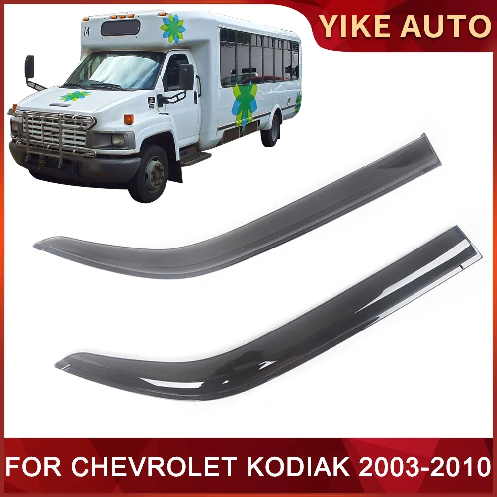 Window Visor for CHEVROLET KODIAK 2003-2010 Weathershield Door Visor Wind Sun Rain Guards Side Window Wind Deflectors Auto Parts