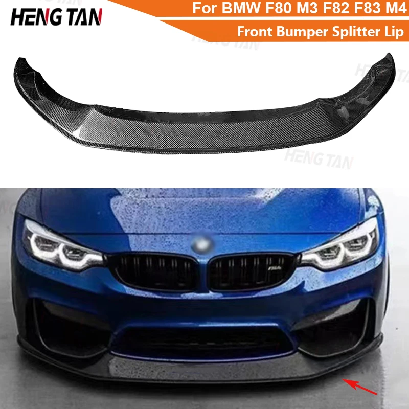 

Carbon Fiber For BMW F80 M3 F82 F83 M4 2014 - 2018 Car Front Bumper Splitter Front Lip Chin Spoiler Diffuser Parts Body kit