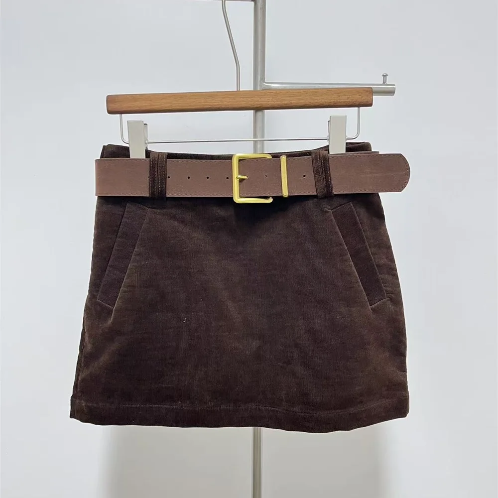 تنورة قصيرة نسائية صيفية موديل 2025 مع حزام، جاهزة، عالية الخصر، طراز Y2K، موضة جديدة، جودة عالية، تنورة متعددة الاستخدامات #1