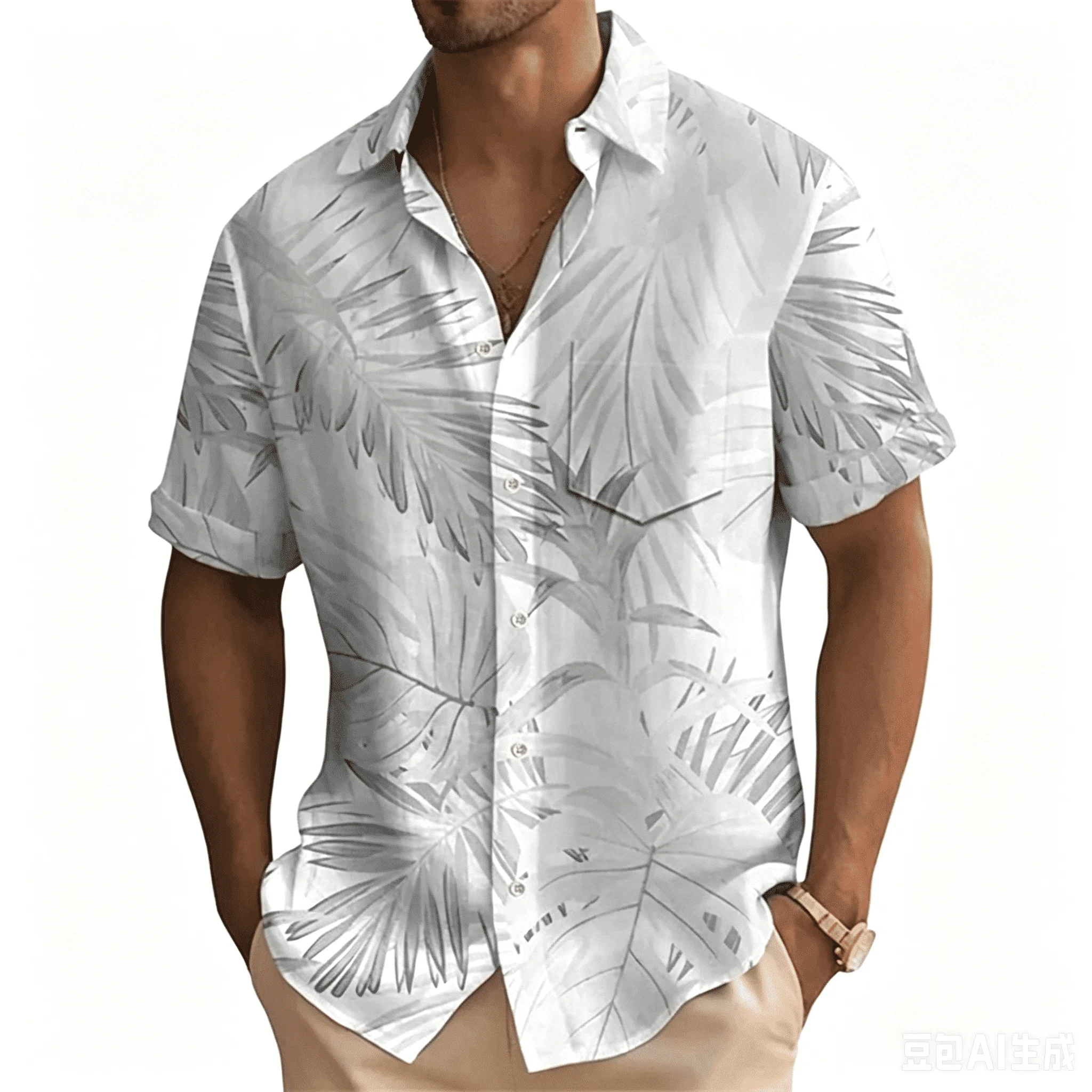 2026 Hawaii Shirt Men's and Women's 3D Printed Tropical Plant Men's Quick Drying Shirt Summer Short Sleeve Fashion Top