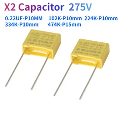 20PCS X2 Capacitor 275V P15mm P10mm Polypropylene Film Capacitor 0.22UF 102K 224K 334K 474K