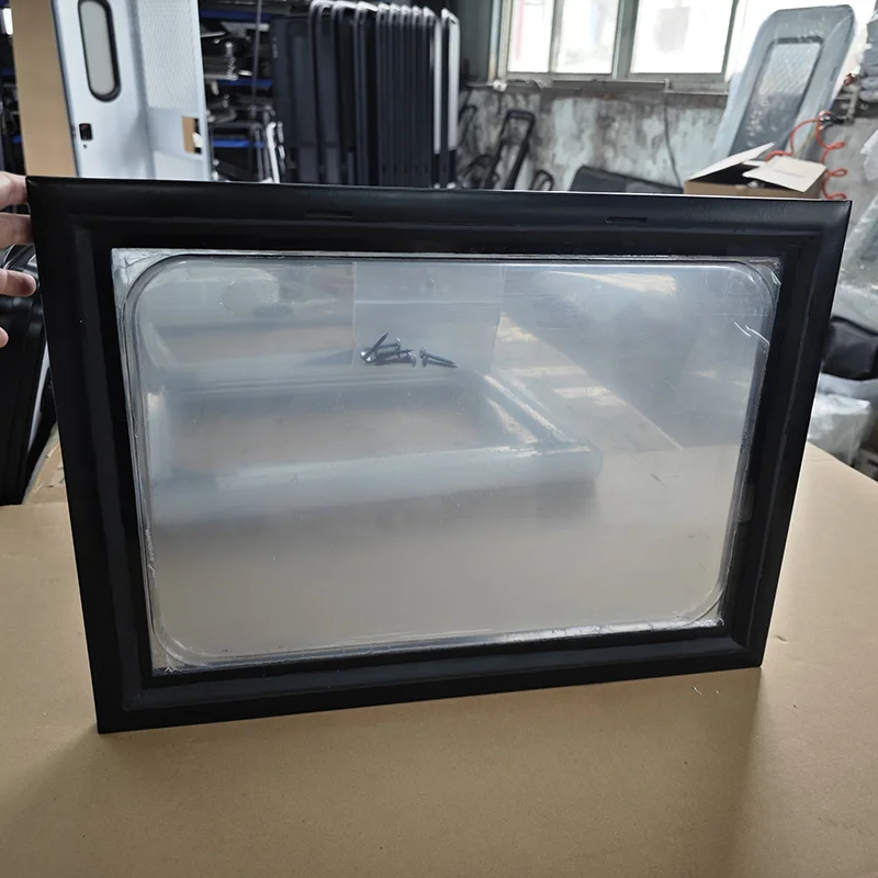 Customizable Aluminum Frame Fixed Window With Transparent Gray Glass For Camper Van view 2