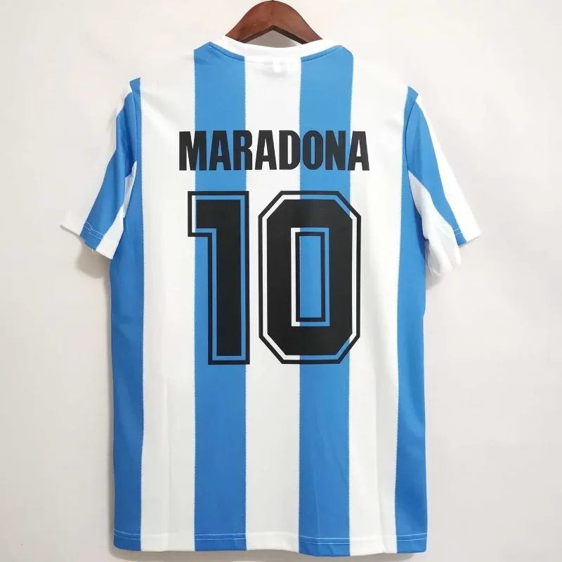 Maglia classica giacca a vento vintage Maradona retrò 1986