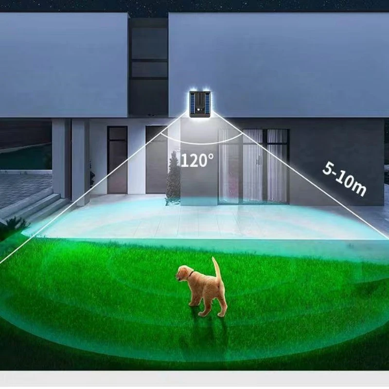 مصباح جداري جديد خارجي مقاوم للماء فيلا فناء مصباح حديقة قابل لإعادة الشحن ضوء مستشعر الباب الخارجي