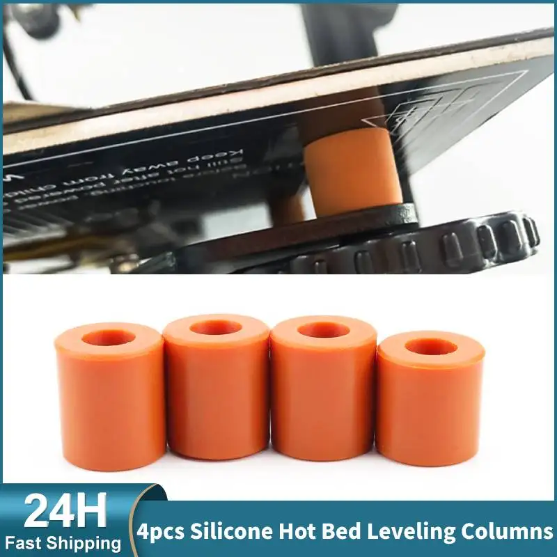 4Pcs Silicone Spacer Leveling Columns Solid Spacer Platform Leveler 3D Printer for Ender-3 3S 3 Pro 3 V2 3D Printer Accessories