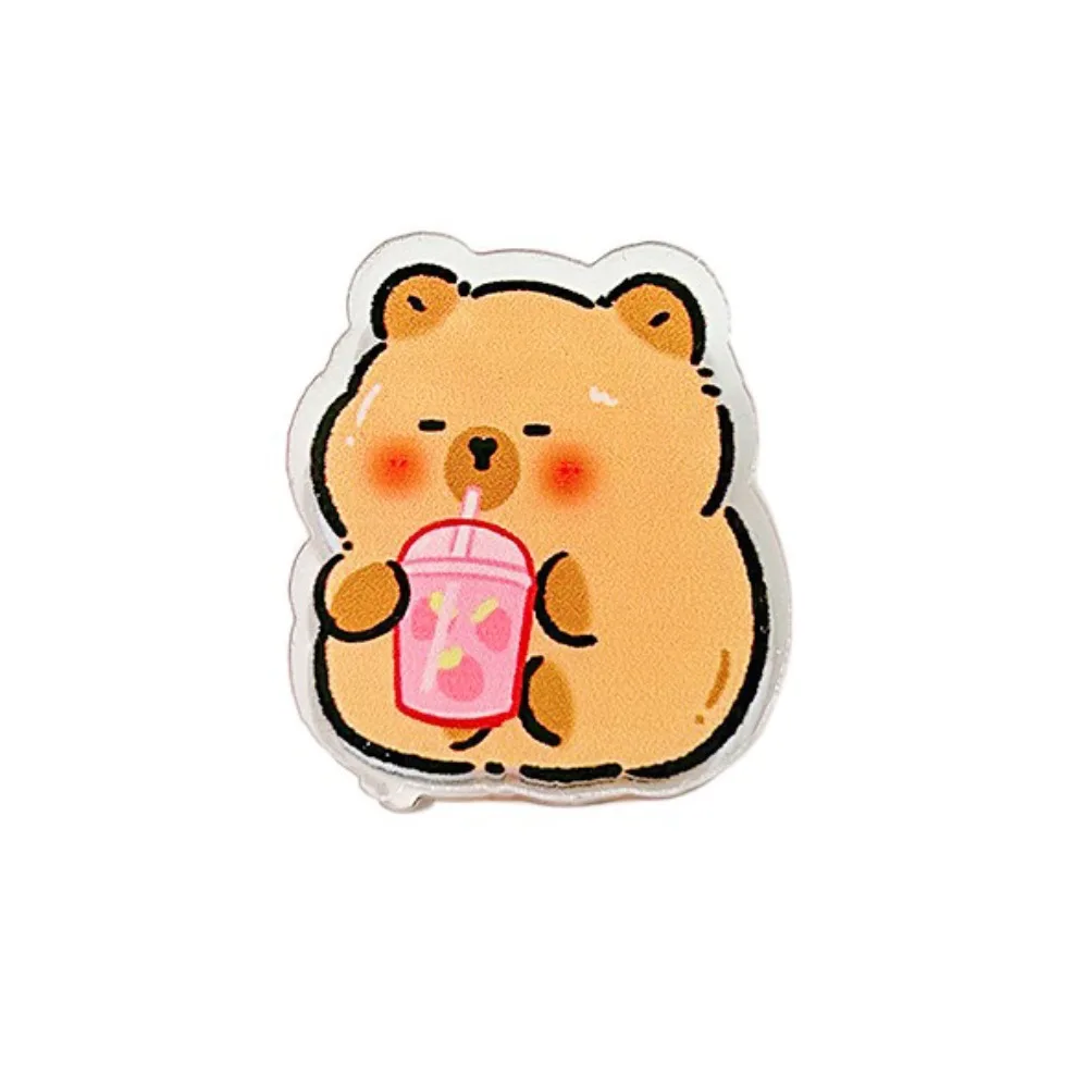 Paperclip capybara คลิปหนีบกระดาษอะคริลิคแบบพกพาสำหรับตกแต่งการ์ตูนหนีบกระดาษ