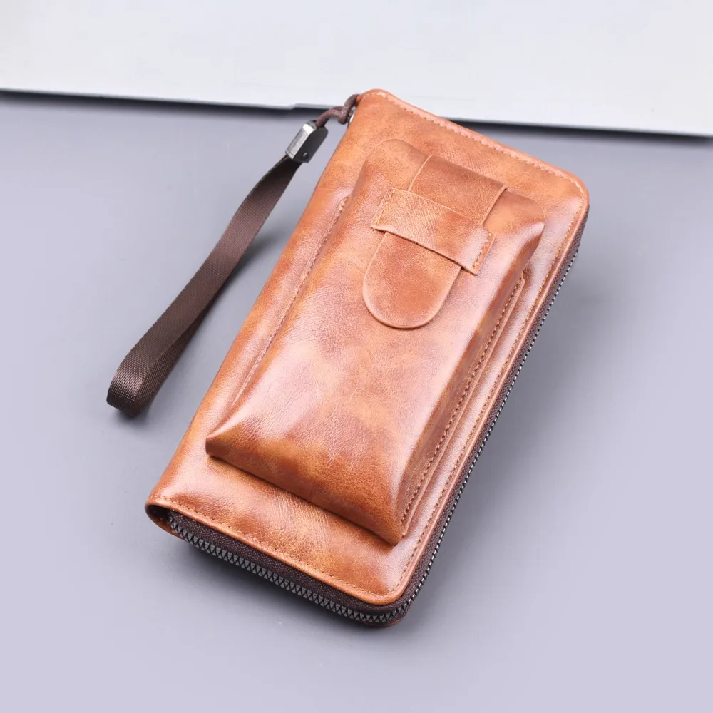 

Fashion PU Leather Women Long Wallet Zipper Design Large Capacity Clutch Phone Bag Tassels Strap Card Bag Holder Women Girls