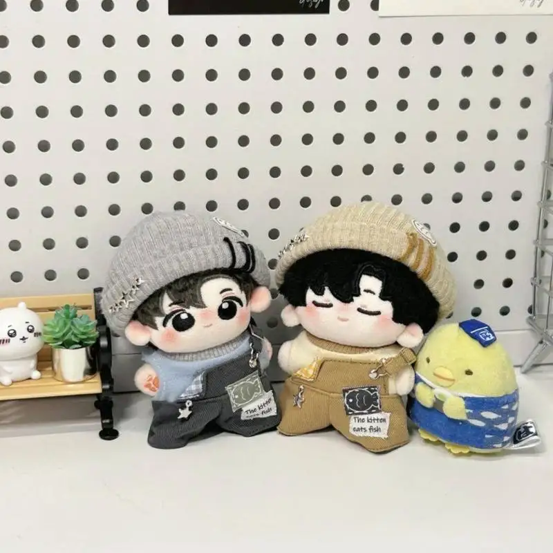 

Generic 10cm Cotton Doll Clothes Cute Suspender Pants Vest Hat Set Summer Outfit Replacement For Normal Star Body Plush Dolls