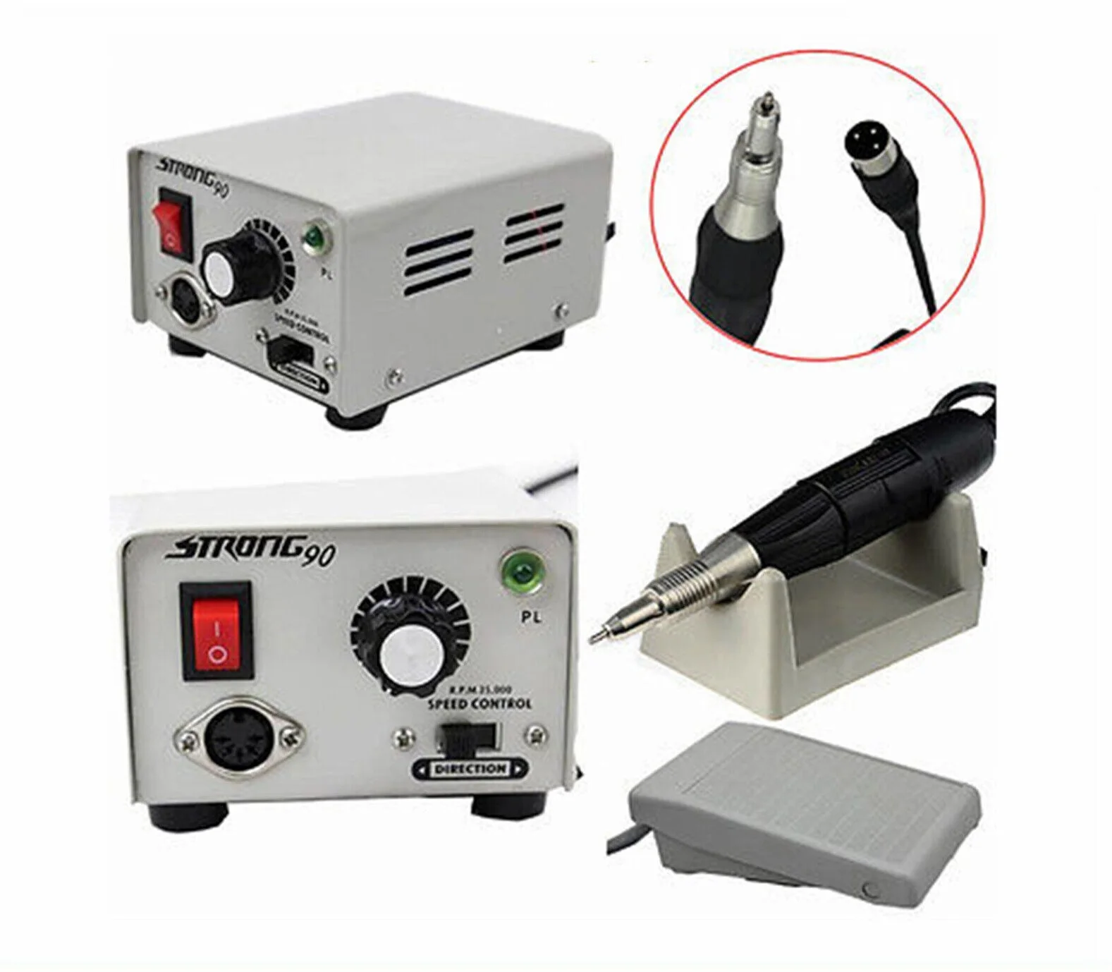 110V 60HZ 35000RPM Dental Lab Marathon Electric Micromotor 90 Polisher Handpiece