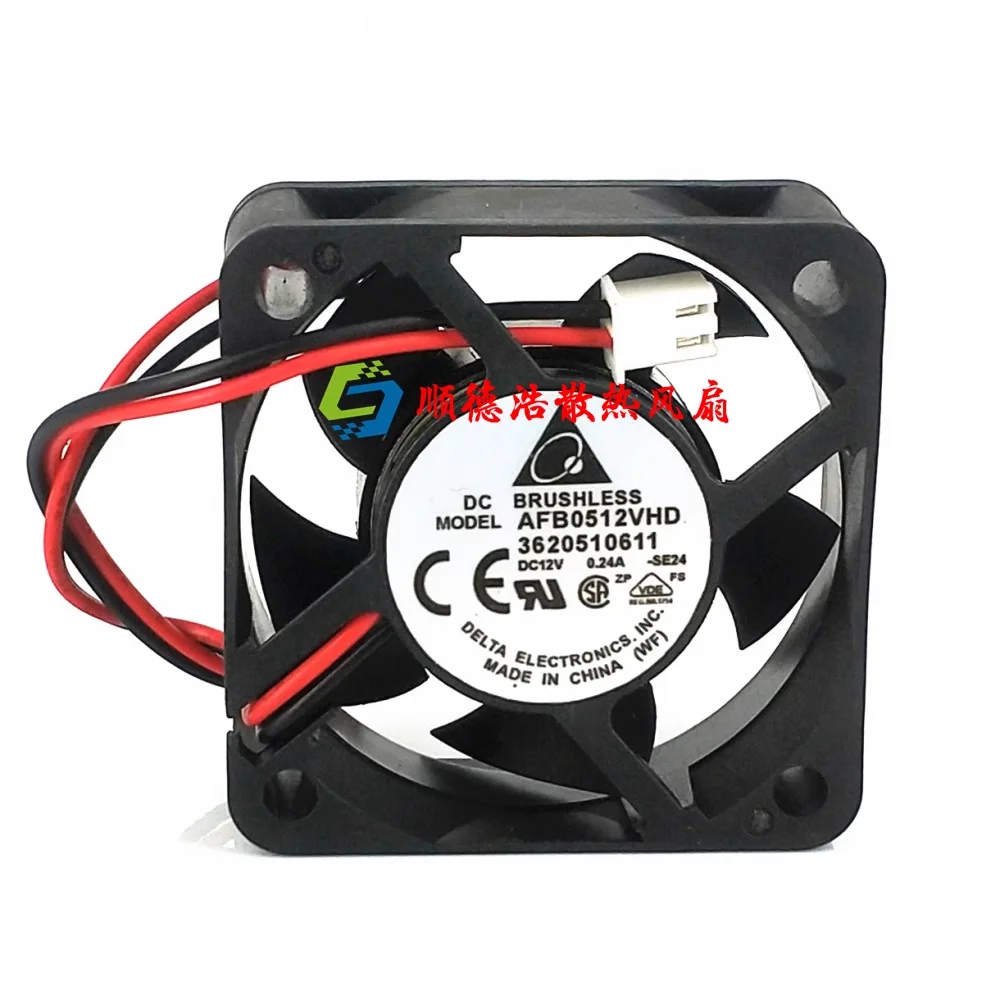 Duplo Ball Bearing Cooling Fan Server para Delta, Novo, AFB0512VHD, 5020, 50mm, 12V, 0.24A, 5cm, 50x50x20mm