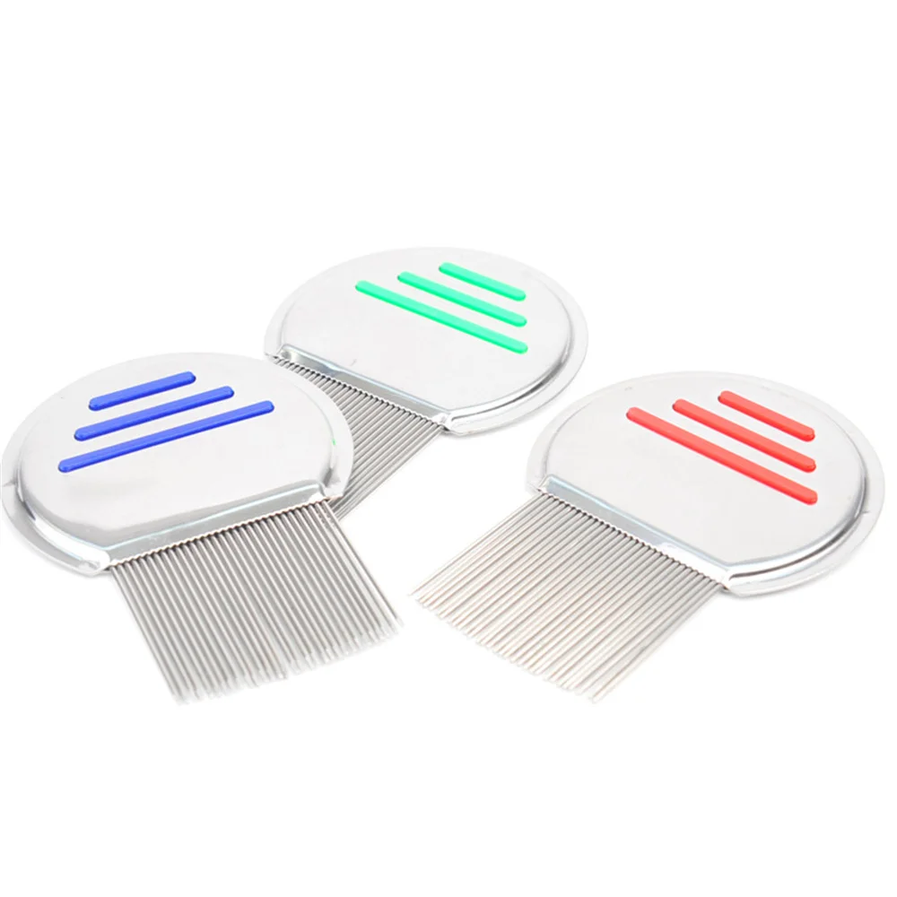 Flea Lice Removal Comb For Cat Dog Stainless Steel Dense Toothed Comb Pet Hair Grooming Cleaning Brushes Terminator Nits Combs