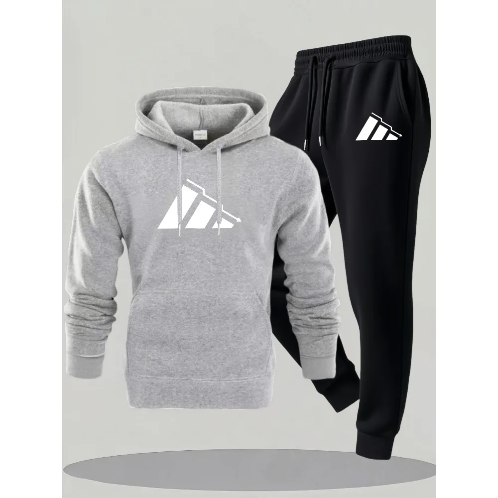 جديد الخريف والشتاء الدعاوى الرجالية العصرية شعبية الرجال يطبع عارضة الرياضة في الهواء الطلق تشغيل عطلة ارتداء الرجال مقنعين #2