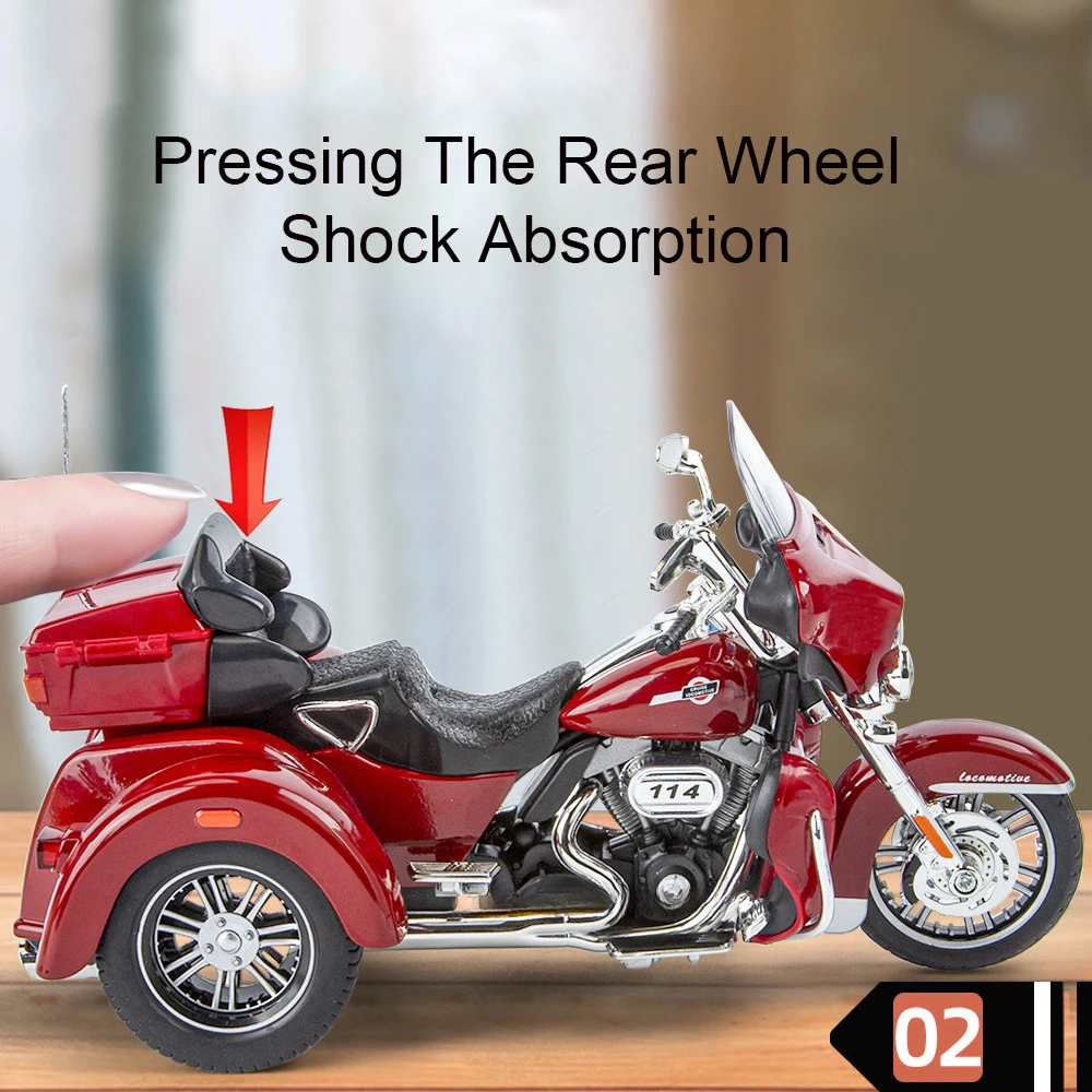 1:9 Scale Alloy Die-casting Motorcycle Model Toys miniature Car with Pull Back Shock Absorption Collection Motor Gifts for Kids