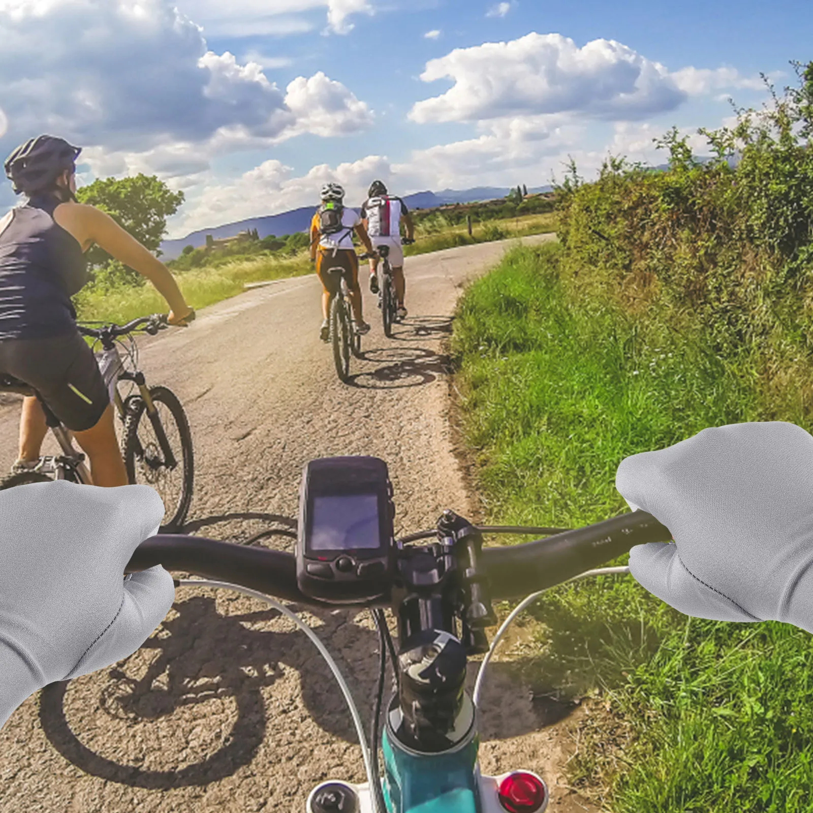 

Fingerless Gloves Sun Protection Half Anti Uv Massage Comfortable Car Driving Women Light Grey Cycling Fitness