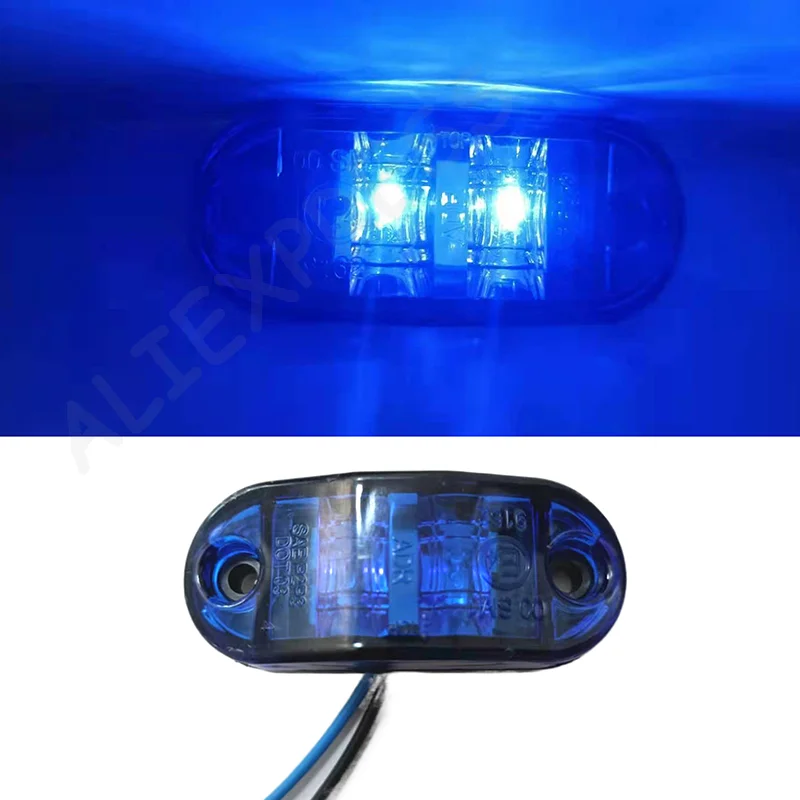 

New1PC 12V 24V LED Side Marker Lights Warning Tail Light Auto Car External Lights Trailer Truck Lorry Car Lamps