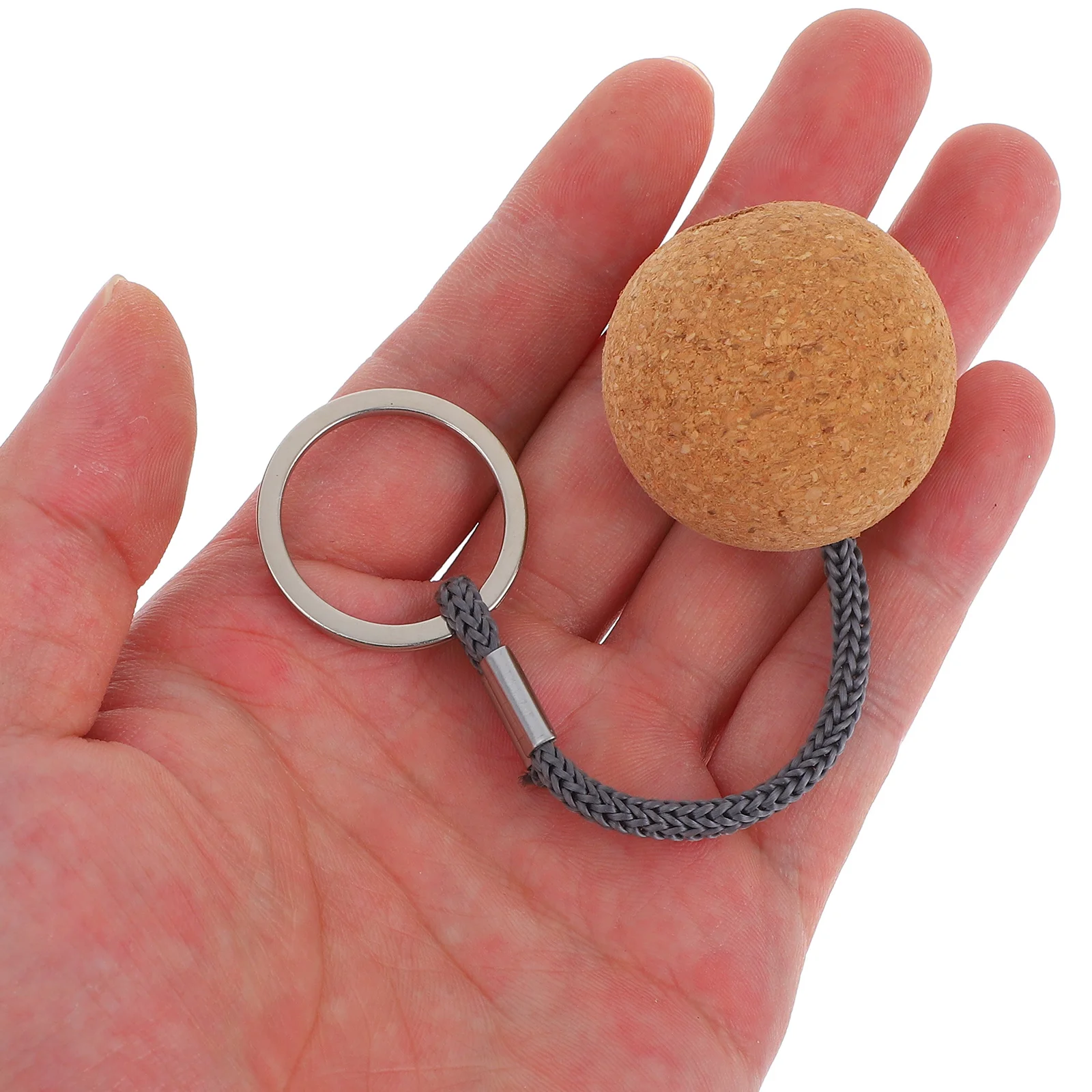 

2Pcs Floating Cork Ball Keychain Stylish Creative Design for Kayaking Boating Fishing Surfing Sailing Water Sports Portable