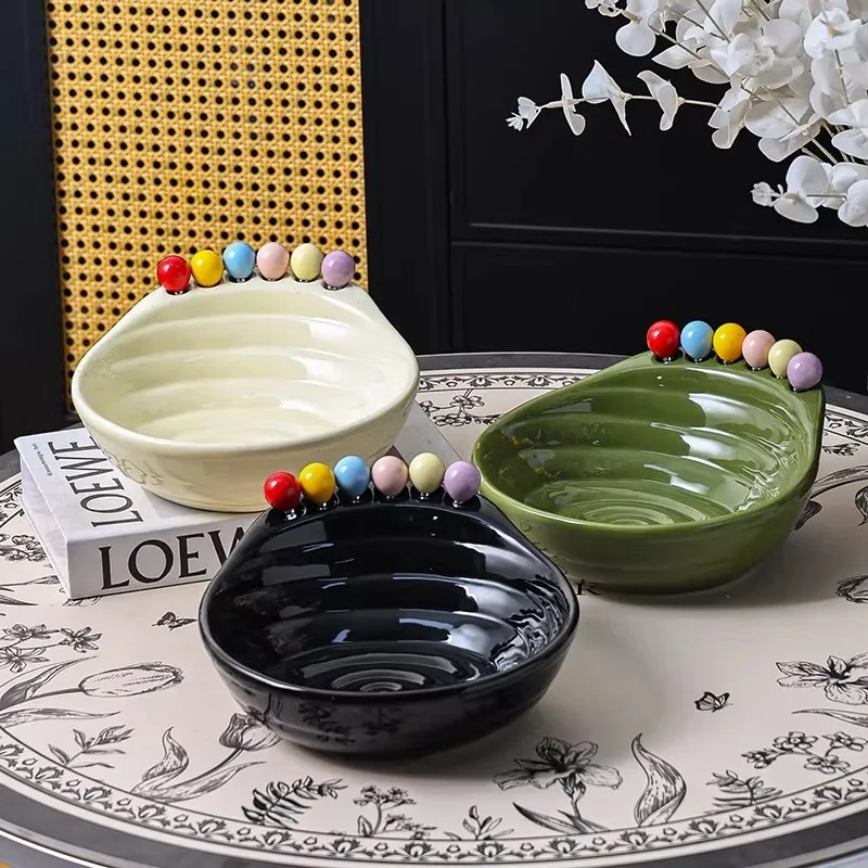 creative-ceramic-fruit-bowl-with-fork-for-living-room-coffee-table-high-end-fruit-plate-set-high-aesthetic-value-fruit-tray