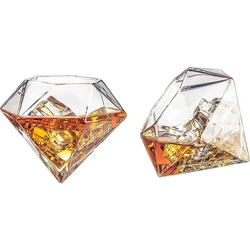 Diamond Whiskey Glasses, Scotch, Bourbon or Wine Glasses, 100ml Old Fashion Elegant Spirits Glasses