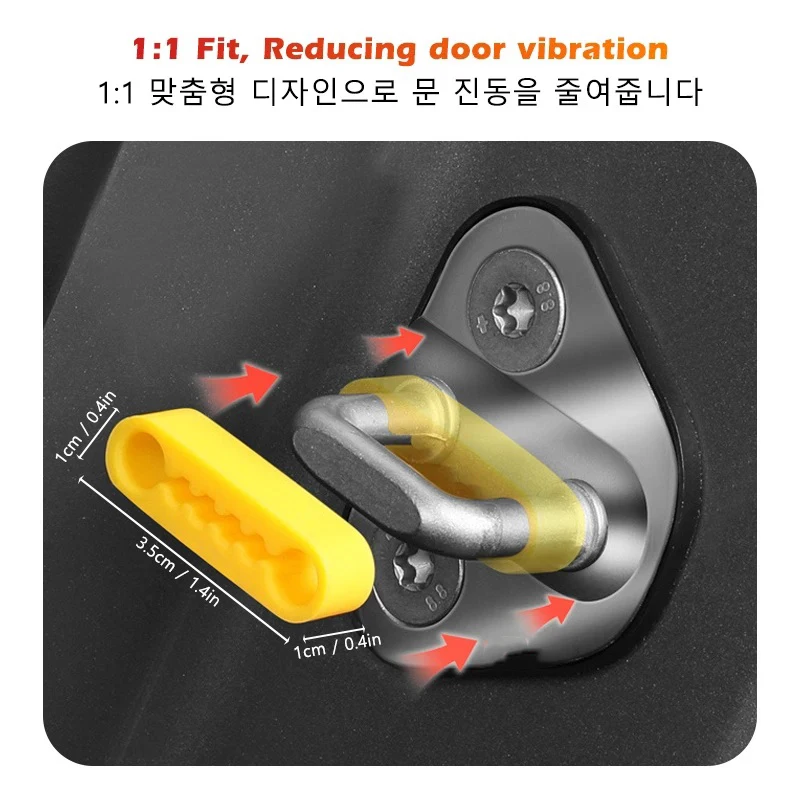 Car Door Shock Absorber Universal Car Door Buckle Soundproof Deadener Damper Cushion Anti-Vibration Buffer Pad for Most Cars