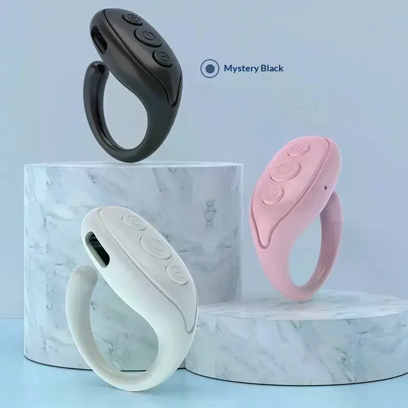 Short Video Page Flipping Like Device Fingertip Video Bluetooth Controller Mobile Phone Remote Control Ring Controller 1 Set